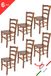 Tommychairs Venice - Chaise de salle à manger - Set de 6 - Noyer - Bois