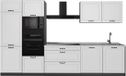Vicco Complete keukeneenheid R-Line, Wit landelijk/Antraciet, 340 cm marmer werkblad