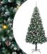 vidaXL Kunstkerstboom Groen 240 cm PVC en Staal en Kunststof