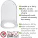 Merkloos / Sans marque Duroplast Premium WC-bril | Toiletdeksel antibacterieel | Softclose | wit | ovaal of rechthoekig | afneembare toiletbril