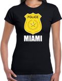 Bellatio Decorations Police embleem Miami t-shirt zwart voor dames