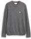 Tom Tailor - Gebreide trui met gewassen look van katoen - Maat S - classic dark grey