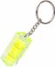 Merkloos / Sans marque Pf Concept International Bv Sleutelhanger met waterpas - 2x - 4 cm - geel - echt werkend - acryl