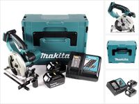 Makita DSS 501 RGJ 18V 136 mm Li-ion accu handcirkelzaag in Makpac + 2x 6,0 Ah accu + oplader