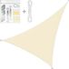QY Voile d'ombrage triangle imperméable et résistant aux UV - 3 x 4 x 5 m - Inclusief bevestigingsset - Beige