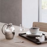Georg Jensen Bernadotte plateau argent bois rectangulaire 28x46 cm