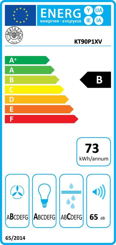 Bertazzoni KT90P1NEV Afzuigkap Zwart 710 m³/uur