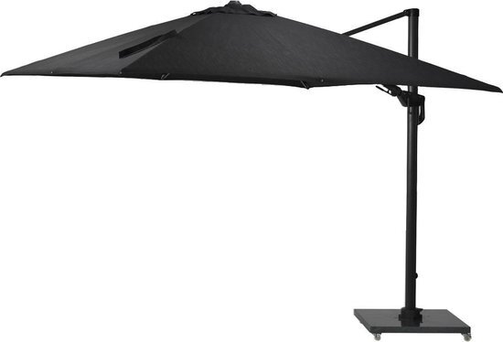 Garden Impressions Zweefparasol Hawaii Deluxe 300x300 - donker grijs - zwart