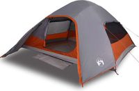 vidaXL Koepeltent 4-persoons waterdicht grijs