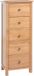 vidaXL Commode hoog 45x32x110 cm massief eikenhout