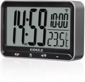 Bresser Kienzle Wekker - Digitale Wekker - DCF - Horizontaal - Zilver - Zwart