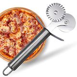 D'Emilia Professionele pasta- en pizzasnijder van roestvrij staal voor gebruik in de keuken, 4 cm diameter, multifunctionele snijder, duurzaam en gemakkelijk te reinigen