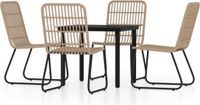 vidaXL Ensemble de jardin 5 pièces aspect chêne