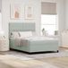 Maison Exclusive - Lit boxspring à LED avec tête de lit, gris clair, 160 x 200 cm, velours