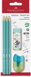 Faber-Castell Schoolset - 3x Grafiet Potloden HB, Gum & Puntenslijper
