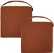 Hespéride coussin de chaise Sofia - 2x - 40 x 40 x 4 cm - brun acajou - bouclé - intérieur/extérieur