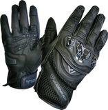 MUGENRACE Multi Zwarte Geperforeerde Handschoenen Maat XL