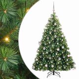 vidaXL Kunstkerstboom met 300 LED, Standaard, Groen, 180 cm, PE en PVC