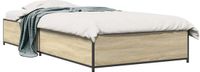 vidaXL Bedframe Sonoma Eiken 80 x 200 cm Bewerkt hout