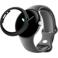 Phonillico® Google Pixel Watch 3 / Watch 2 / Watch - 41 mm - Harde bescherming zwarte behuizing scherm gehard glas