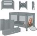 Lionelo Amelie Campingbedje 3in1: Baby bed + Reisbedje + Box – met Comfortabele Matras – Compact en Licht – Zij-ingang – Reistas – 70x100 cm