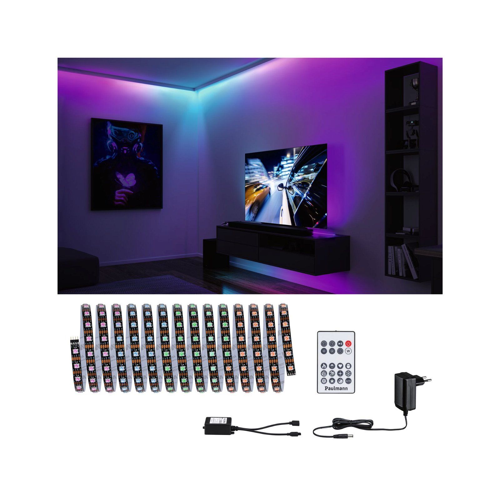Paulmann EntertainLED LED Strip Dynamic RGB 5m 10,5W 60LEDs/m 15VA - Wit