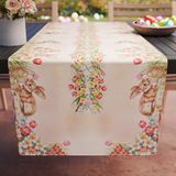 PETTI Artigiani Italiani - Tafelloper voor Pasen, tafelkleed tafelloper met digitale print, 100% Made in Italy, elegantie voor de paastafel