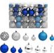 vidaXL Kerstballen 100 st 3/4/6 cm blauw en zilverkleurig