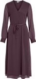 VILA Maxi-jurk VIFALIA lane mouwen Polyester Fig