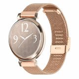By Qubix Qubix Milanese bandje met klemsluiting - Rosé goud - Geschikt voor Garmin Lily 2