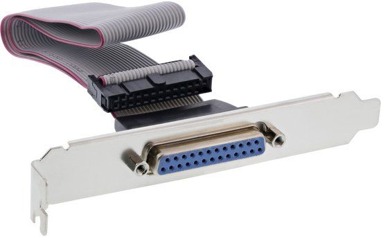 InLine® Slotplaatje, DB25F naar 26-pins interne stekker, 0.35m