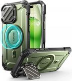 SUPCASE UB Pro MagXT Hoesje Geschikt voor Apple iPhone 16 Pro Max - Back Cover met Camera Protector Kickstand - Compatibel met MagSafe - Extra Camera Bescherming - Groen