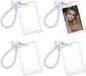 Support de carte photo sans marque avec porte-clés perlé - Pendentif papillon - Étui de protection pour carte d'identité - Porte-photos avec mot-clé mot-clé.