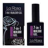 LaRosa 7-in-1 BUILDER GEL in een Fles – Versterkende Gel 15ml voor Nagelverlenging, Langdurige Base/Top Coat - DIEP PRUIMENPAARS