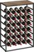 HOMCOM Étagère à vin-Panneau de particules, Métal-59L x 30l x 88,5H cm-Brun rustique