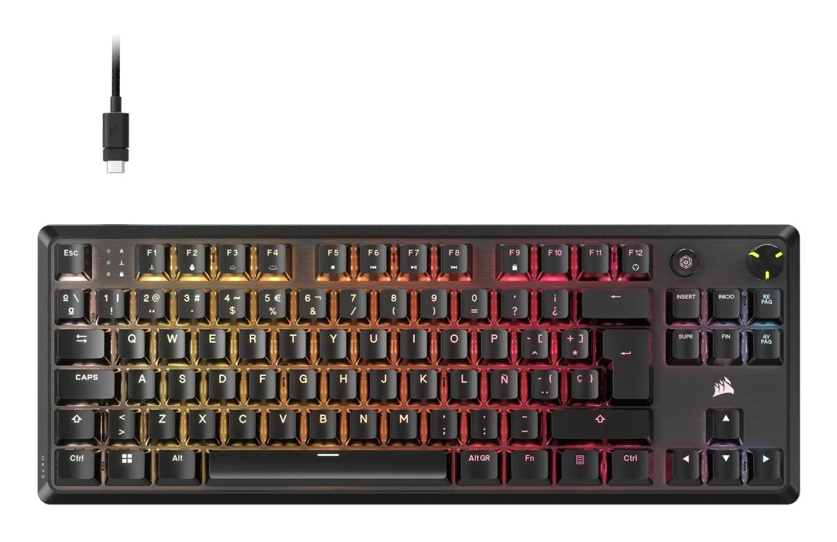 Corsair K70 CORE TKL - Mechanisch Gaming Toetsenbord - QWERTY - RGB LED - MLX Red Switch - Zwart