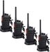 Retevis RT24 Vergunningsvrije Portofoon 16 Kanalen PMR446 Walkie Talkies CTCSS/DCS VOX Oplaadbaar Walkie Talkie met Headset en USB-laadstation (4 Paar, Zwart)