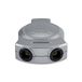 HDSupply X-TS030 dubbele verdeler voor optisch-digitale audio 1 Toslink-aansluiting op 2 Toslink-aansluitingen, professioneel, zilver