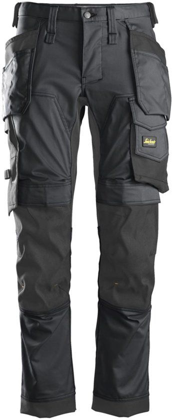 Snickers werkbroek - met holsterzakken - stretch - 6241 - grijs/zwart - maat 50