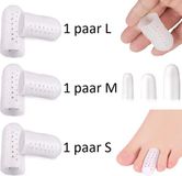 Jumada's Teenbeschermer Siliconen Set (S/M/L, 3 paar) - Wit