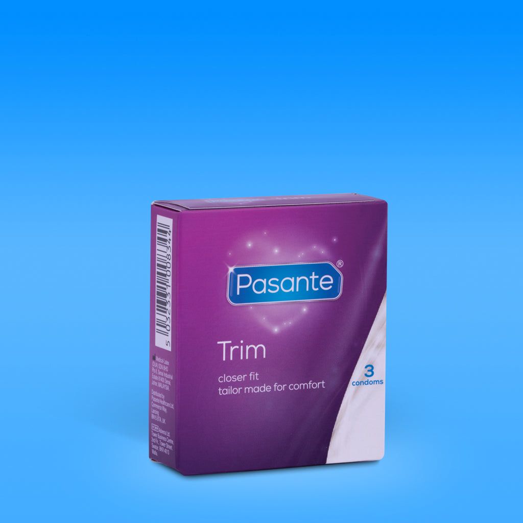 Pasante Trim Condoms - 3 Pack - Smooth - 49mm