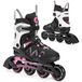 ATTABO Bliss Schaatsen voor dames, 37-42 EU, comfort en veiligheid, halfharde schaal, aluminium glijders, wielen 80 mm, PU-lagers, ABEC-7, verstelbaar voor een betere aanpassing