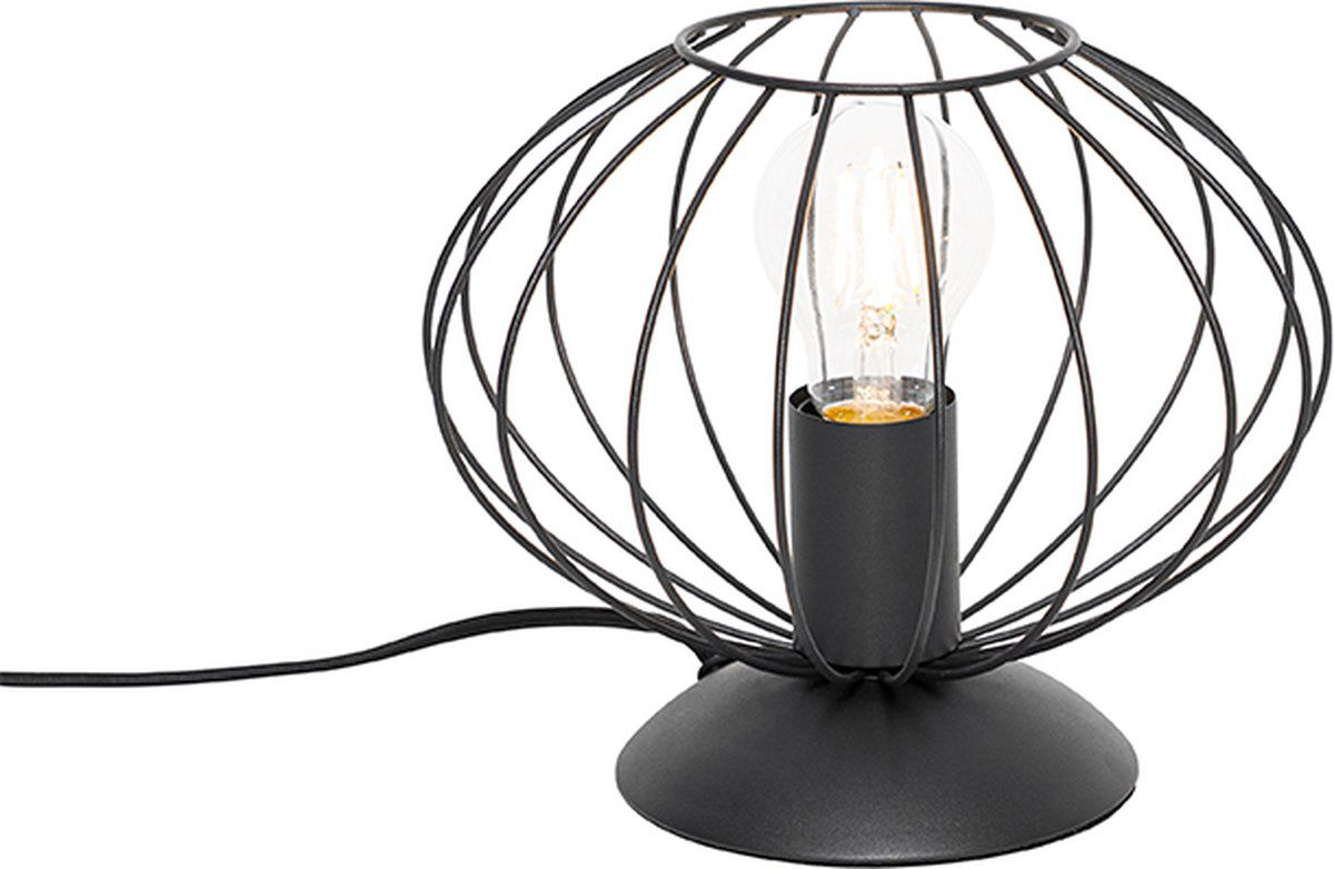 QAZQA Margarita - Design Tafellamp - 1 lichts - H 19 cm - Zwart