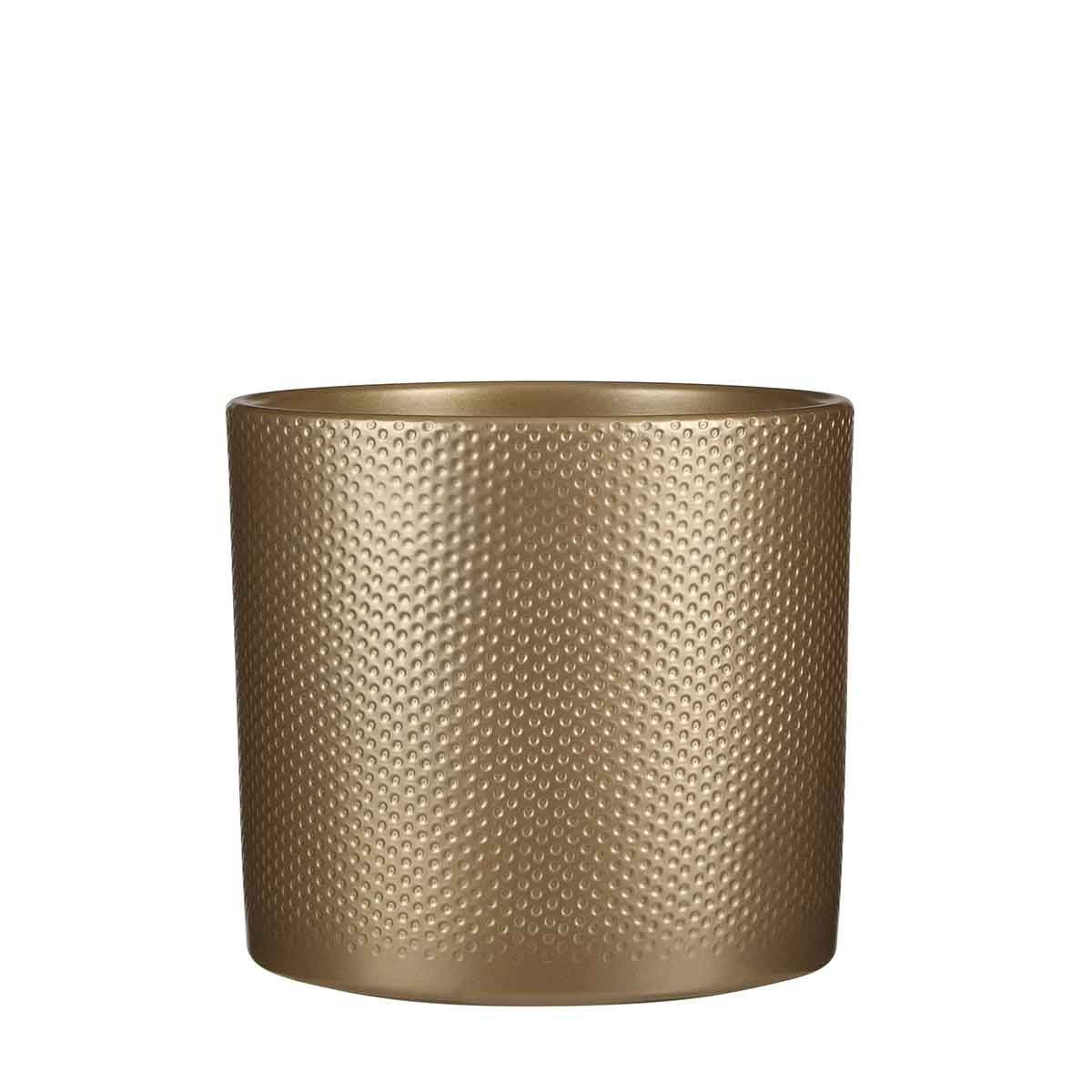 Mica Decorations Era Ronde Pot Goud Relief - 21 x 23 cm
