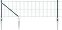 vidaXL Euro-hek - met - grondpennen - 25 - x - 0,4 - m - PVC-Coated - Staal - Groen - Mesh