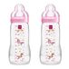 MAM Baby Bottle 330ml 2 Pack - Pink