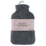 Bouteille d'eau chaude anthracite 1,75L housse teddy