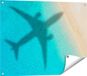 Gards Poster de jardin Silhouette d'un avion sur la plage - 80x60 cm - Toile de jardin