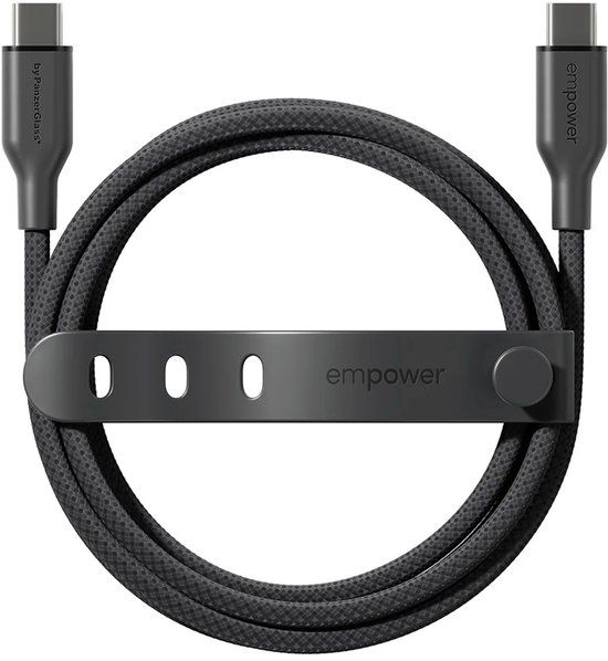 Empower by PanzerGlass Racing USB-C naar USB-C Oplaadkabel - 60W - 1,2 meter - Space Black