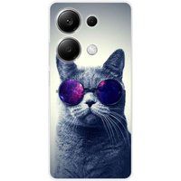 Xiaomi Siliconen hoesje compatibel met Xiaomi Redmi Note 13 Pro 4G Kat met bril